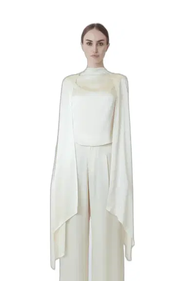 LAPOINTE Satin Cape Sleeve Top | Thumbnail 1 LAPOINTE Satin Cape Sleeve Top | Thumbnail 1