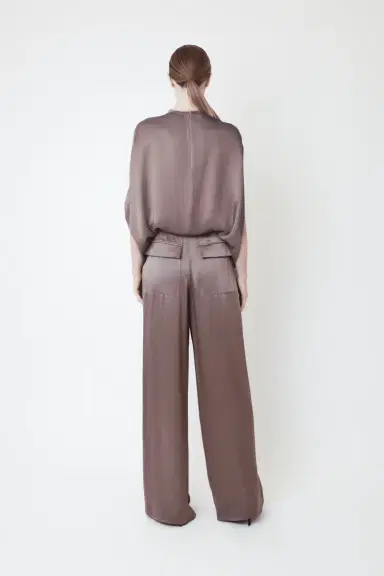 Lapointe Satin Relaxed Pleated Pant | Thumbnail 2 Lapointe Satin Relaxed Pleated Pant | Thumbnail 2