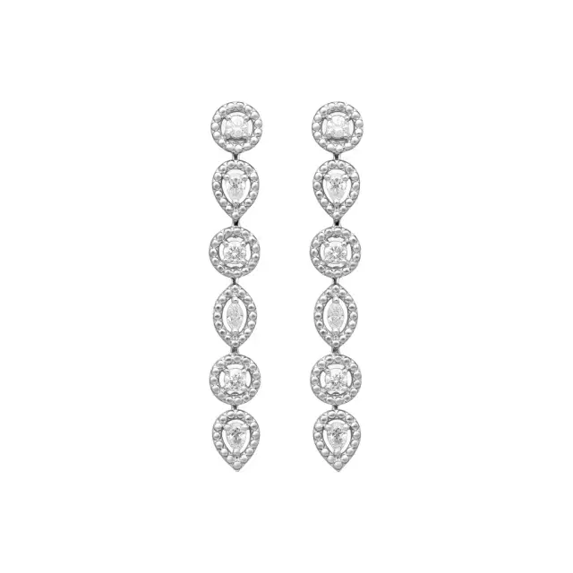 Roberto Coin Roberto Coin Dolcetto 18K White Gold Diamond Drop Earrings by The Solist