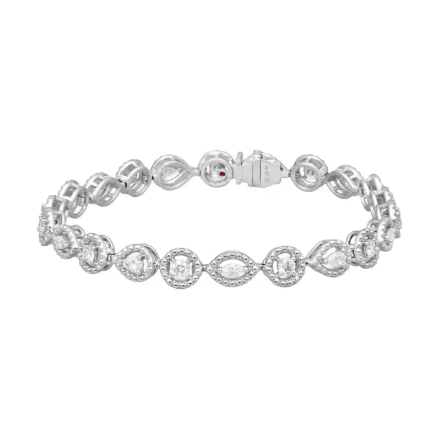 Roberto Coin Roberto Coin Dolcetto 18K White Gold Diamond Tennis Bracelet by The Solist