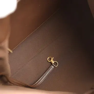Chanel Chanel Maxi Hobo Bag Dark Brown Suede Antique Gold Hardware | Thumbnail 8