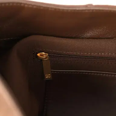 Chanel Chanel Maxi Hobo Bag Dark Brown Suede Antique Gold Hardware | Thumbnail 10