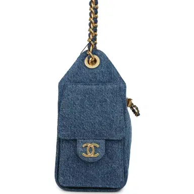 Chanel Chanel Mini 25 Hobo Bag Blue Washed Denim Antique Gold Hardware | Thumbnail 4 Chanel Chanel Mini 25 Hobo Bag Blue Washed Denim Antique Gold Hardware | Thumbnail 4