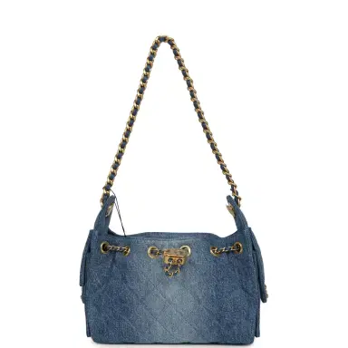 Chanel Chanel Mini 25 Hobo Bag Blue Washed Denim Antique Gold Hardware | Thumbnail 6 Chanel Chanel Mini 25 Hobo Bag Blue Washed Denim Antique Gold Hardware | Thumbnail 6