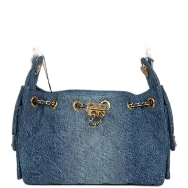 Chanel Chanel Mini 25 Hobo Bag Blue Washed Denim Antique Gold Hardware | Thumbnail 1 Chanel Chanel Mini 25 Hobo Bag Blue Washed Denim Antique Gold Hardware | Thumbnail 1