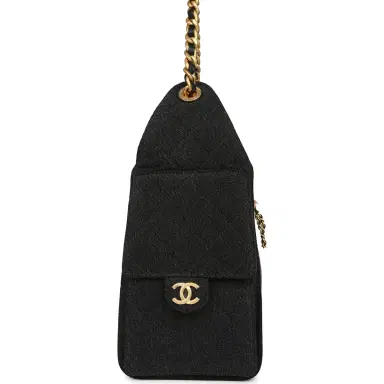 Chanel Chanel Small 25 Hobo Bag Black Washed Denim Antique Gold Hardware | Thumbnail 4 Chanel Chanel Small 25 Hobo Bag Black Washed Denim Antique Gold Hardware | Thumbnail 4
