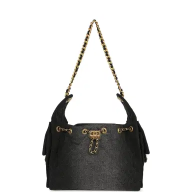 Chanel Chanel Small 25 Hobo Bag Black Washed Denim Antique Gold Hardware | Thumbnail 6 Chanel Chanel Small 25 Hobo Bag Black Washed Denim Antique Gold Hardware | Thumbnail 6