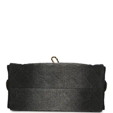 Chanel Chanel Small 25 Hobo Bag Black Washed Denim Antique Gold Hardware | Thumbnail 7 Chanel Chanel Small 25 Hobo Bag Black Washed Denim Antique Gold Hardware | Thumbnail 7