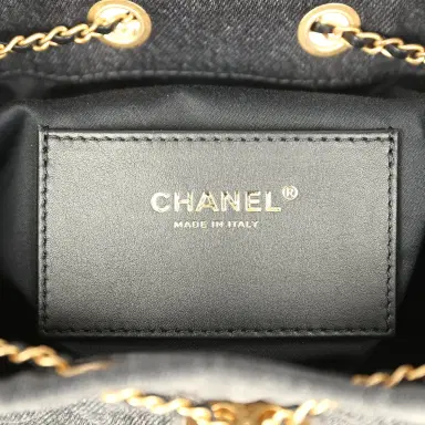 Chanel Chanel Small 25 Hobo Bag Black Washed Denim Antique Gold Hardware | Thumbnail 9 Chanel Chanel Small 25 Hobo Bag Black Washed Denim Antique Gold Hardware | Thumbnail 9