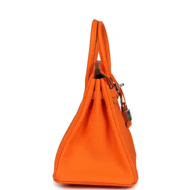 HERMÈS Hermes Birkin 25 Orange Minium Togo Palladium Hardware | Thumbnail 4 HERMÈS Hermes Birkin 25 Orange Minium Togo Palladium Hardware | Thumbnail 4