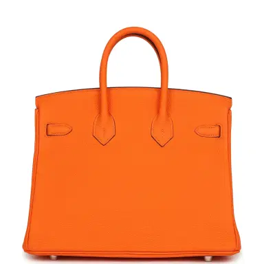 HERMÈS Hermes Birkin 25 Orange Minium Togo Palladium Hardware | Thumbnail 5 HERMÈS Hermes Birkin 25 Orange Minium Togo Palladium Hardware | Thumbnail 5