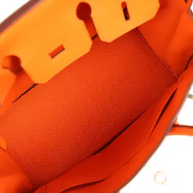 HERMÈS Hermes Birkin 25 Orange Minium Togo Palladium Hardware | Thumbnail 8 HERMÈS Hermes Birkin 25 Orange Minium Togo Palladium Hardware | Thumbnail 8