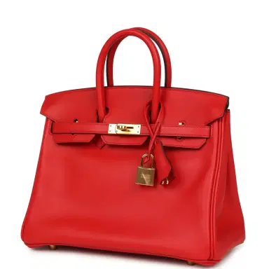 HERMÈS Hermes Birkin 25 Rouge De Coeur Jonathan Gold Hardware | Thumbnail 5 HERMÈS Hermes Birkin 25 Rouge De Coeur Jonathan Gold Hardware | Thumbnail 5
