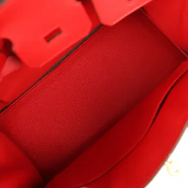 HERMÈS Hermes Birkin 25 Rouge De Coeur Jonathan Gold Hardware | Thumbnail 8 HERMÈS Hermes Birkin 25 Rouge De Coeur Jonathan Gold Hardware | Thumbnail 8
