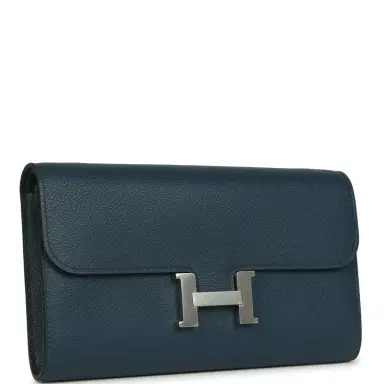 HERMÈS Hermes Constance Wallet To Go Bleu De Prusse Evercolor Palladium Hardware | Thumbnail 2 HERMÈS Hermes Constance Wallet To Go Bleu De Prusse Evercolor Palladium Hardware | Thumbnail 2