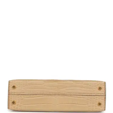 HERMÈS Hermes Kelly Sellier 20 Chai Matte Alligator Gold Hardware | Thumbnail 6