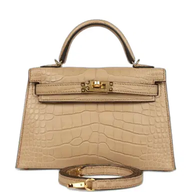 HERMÈS Hermes Kelly Sellier 20 Chai Matte Alligator Gold Hardware | Thumbnail 1