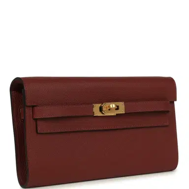 HERMÈS Hermes Kelly Wallet To Go Rouge H Evercolor Gold Hardware | Thumbnail 2 HERMÈS Hermes Kelly Wallet To Go Rouge H Evercolor Gold Hardware | Thumbnail 2