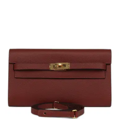 HERMÈS Hermes Kelly Wallet To Go Rouge H Evercolor Gold Hardware | Thumbnail 1 HERMÈS Hermes Kelly Wallet To Go Rouge H Evercolor Gold Hardware | Thumbnail 1