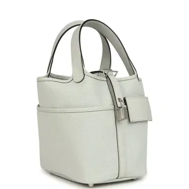HERMÈS Hermes Picotin Cargo 18 Gris Platine Toile Canvas and Swift Palladium Hardware | Thumbnail 2 HERMÈS Hermes Picotin Cargo 18 Gris Platine Toile Canvas and Swift Palladium Hardware | Thumbnail 2