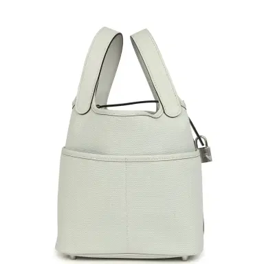 HERMÈS Hermes Picotin Cargo 18 Gris Platine Toile Canvas and Swift Palladium Hardware | Thumbnail 4 HERMÈS Hermes Picotin Cargo 18 Gris Platine Toile Canvas and Swift Palladium Hardware | Thumbnail 4