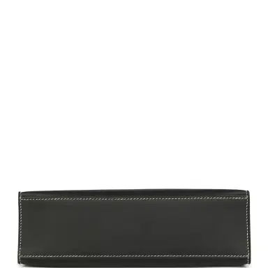 HERMÈS Hermes Special Order (HSS) Kelly Pochette Black Verso Swift Palladium Hardware | Thumbnail 6