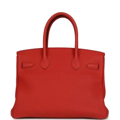 HERMÈS Pre-owned Hermes Birkin 30 Rouge Tomate Togo Gold Hardware | Thumbnail 4 HERMÈS Pre-owned Hermes Birkin 30 Rouge Tomate Togo Gold Hardware | Thumbnail 4