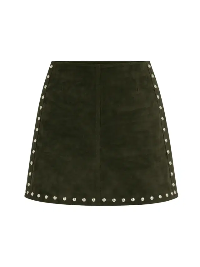 Suede Studded Tellier Mini Skirt