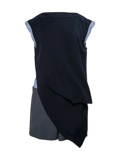 Sacai Suiting x Knit Mini Dress | Thumbnail 1 Sacai Suiting x Knit Mini Dress | Thumbnail 1