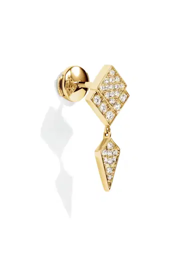 Statement Yellow Gold and Diamond Stairway Earring | Thumbnail 2 Statement Yellow Gold and Diamond Stairway Earring | Thumbnail 2