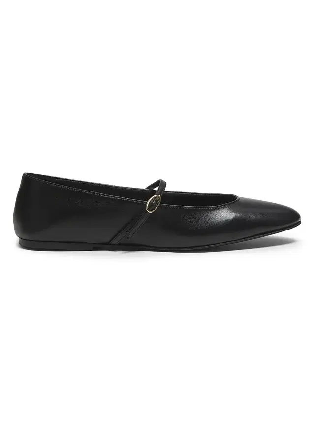 AERA Women's Mina Vegan Leather Mary Jane Flats - Black