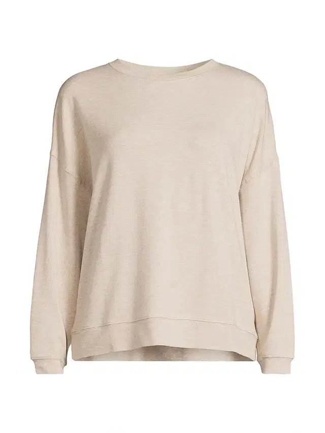 Majestic Filatures Women's French Terry Crewneck Sweatshirt - Ecru Chine