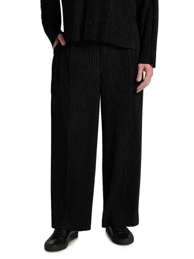 Homme Plissé Issey Miyake Men's Monthly Colors: January Trousers - Black | Thumbnail 3 Homme Plissé Issey Miyake Men's Monthly Colors: January Trousers - Black | Thumbnail 3