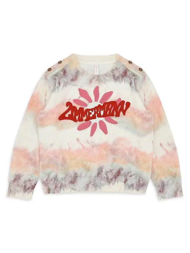 Zimmermann Little Girl's Logo Tie-Dye Sweater