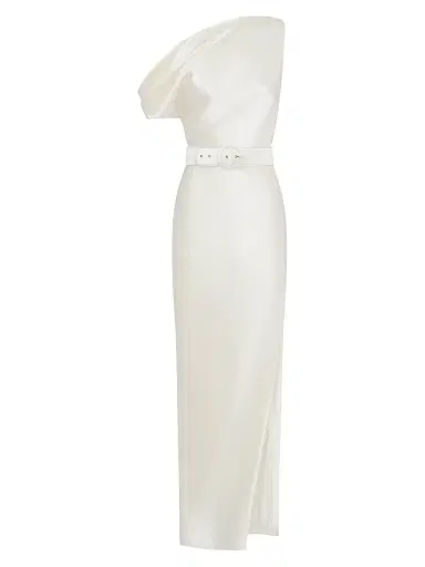 NICHOLAS Women's Eartha One-Shoulder Satin Maxi Dress | Thumbnail 1 NICHOLAS Women's Eartha One-Shoulder Satin Maxi Dress | Thumbnail 1