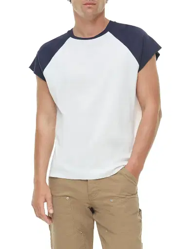 Simkhai Men's Reuben Cotton T-Shirt - Ivory Multi - Size Small | Thumbnail 3 Simkhai Men's Reuben Cotton T-Shirt - Ivory Multi - Size Small | Thumbnail 3