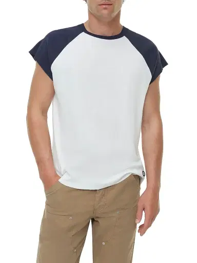Simkhai Men's Reuben Cotton T-Shirt - Ivory Multi - Size Small | Thumbnail 1 Simkhai Men's Reuben Cotton T-Shirt - Ivory Multi - Size Small | Thumbnail 1