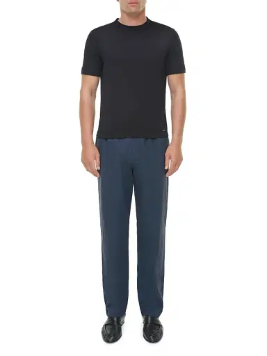 Simkhai Men's Duke Silk-Cotton Crewneck T-Shirt | Thumbnail 2 Simkhai Men's Duke Silk-Cotton Crewneck T-Shirt | Thumbnail 2
