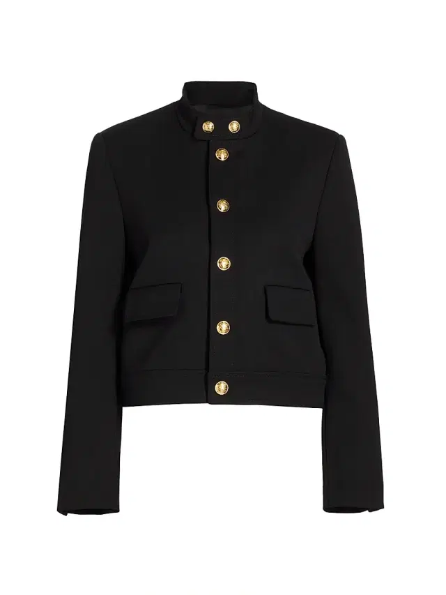 Women's Hadley Wool Cropped Jacket - Black