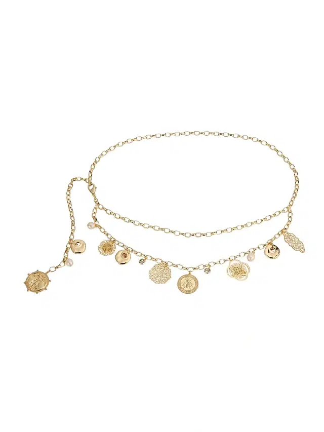 Ramy Brook Women's Ariana Goldtone & Mixed-Media Charm Belt