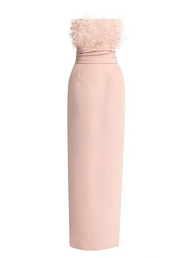 Women's Point D'Esprit Strapless Column Gown - Blush