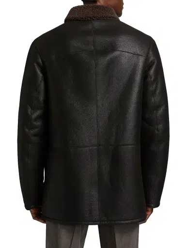 Saks Fifth Avenue Men's COLLECTION Shearling Car Coat - Brown - Size XXL | Thumbnail 5