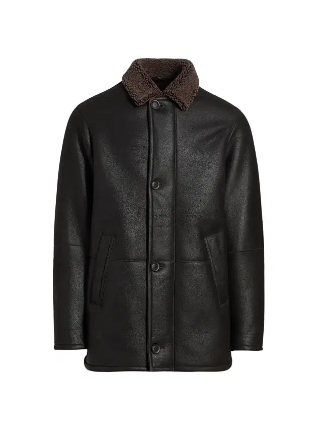 Saks Fifth Avenue Men's COLLECTION Shearling Car Coat - Brown