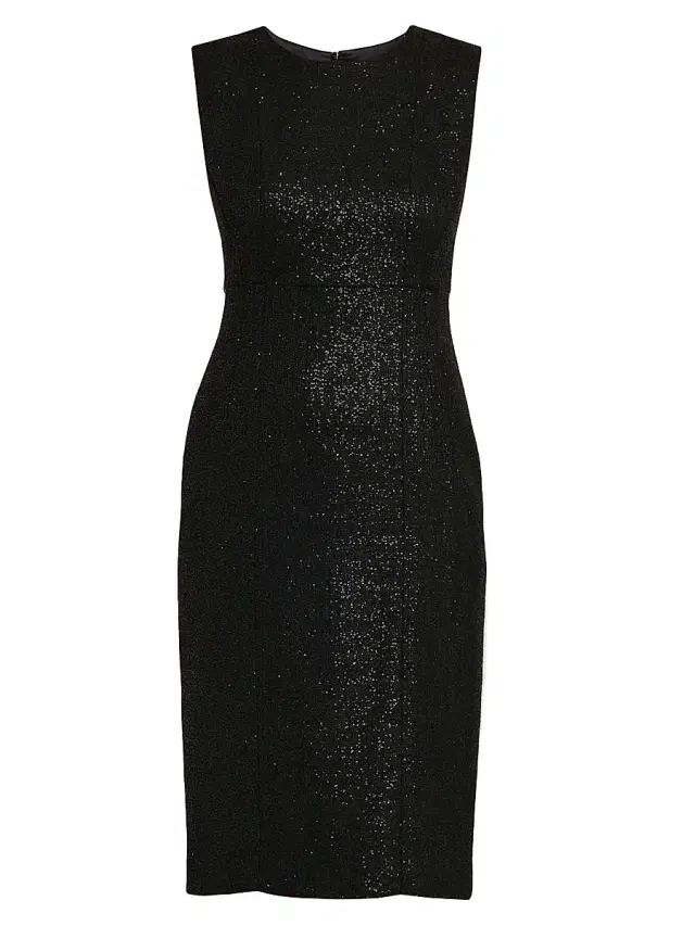 Kiton Women's Metallic Sheath Dress - Black