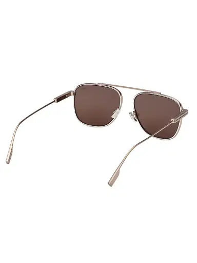 Zegna Men's 57MM Round Sunglasses - Light Bronze Brown | Thumbnail 6
