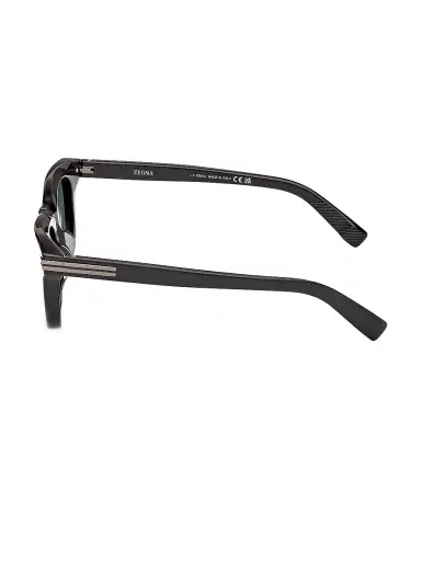 Zegna Men's 54MM Square Sunglasses - Black Dark Green | Thumbnail 3