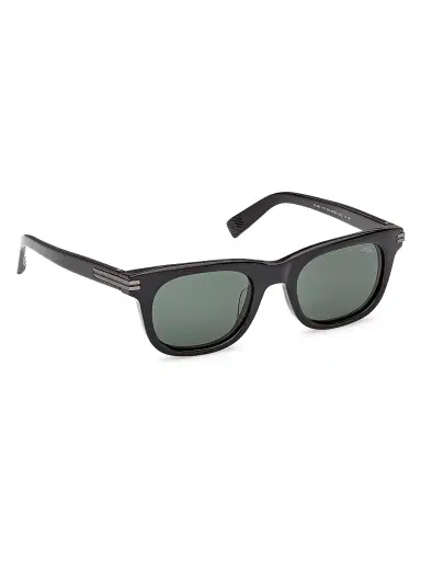 Zegna Men's 54MM Square Sunglasses - Black Dark Green | Thumbnail 8
