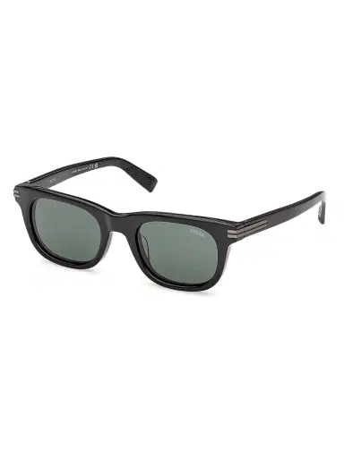 Zegna Men's 54MM Square Sunglasses - Black Dark Green | Thumbnail 1
