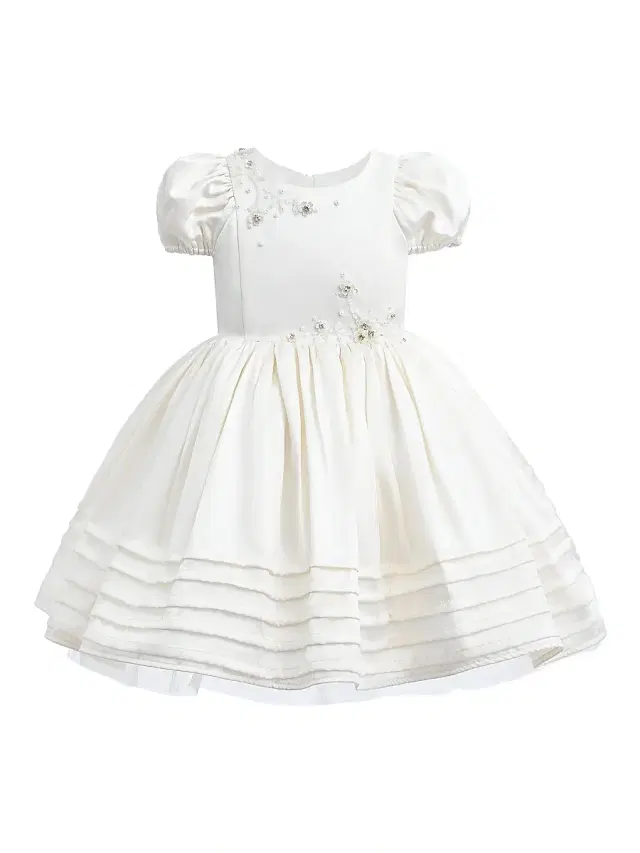 Tulleen Baby Girl's Embroidered Pleated Dress -  12-24 Months