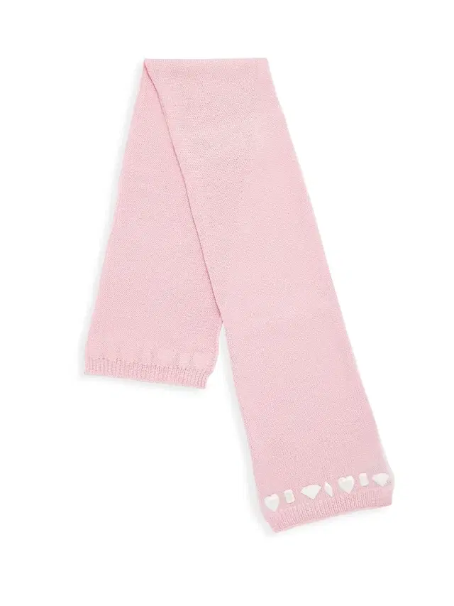 Carolyn Rowan Collection Girl's Carolyn Rowan x Stephanie Gottlieb Collection Kid's Cabochon Pearl Edge Merino Scarf - Light Pink